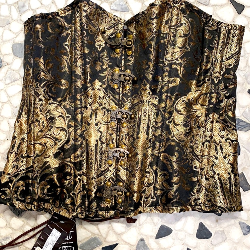 Gold Print Corset